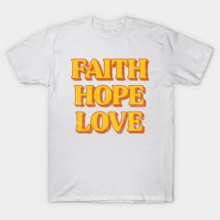 Vintage Faith Hope Love Christian T-Shirt